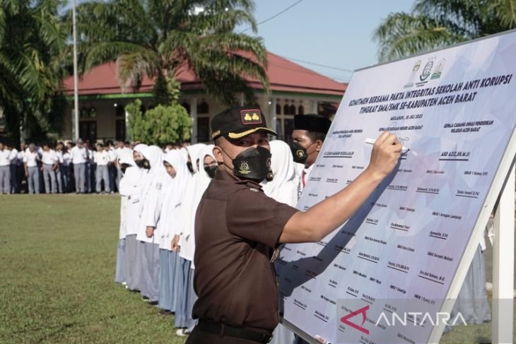 Jaksa, HIMPI dan Kacab Dinas Pendidikan bentuk 33 sekolah antikorupsi di Aceh Barat