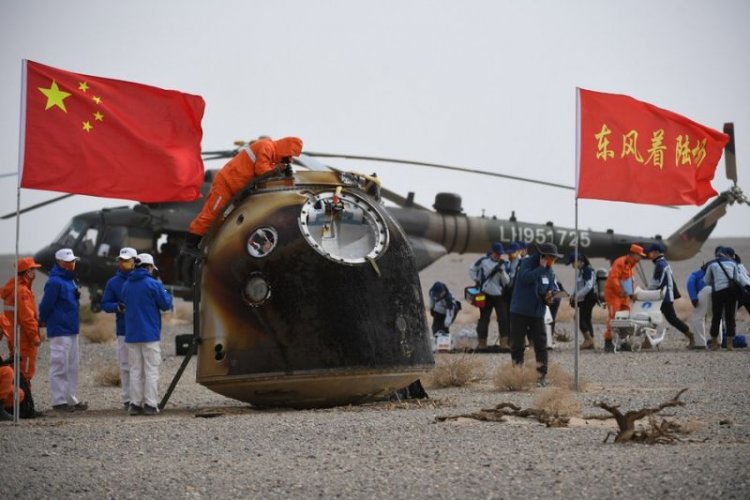 Karnaval sains pamerkan kapsul pembawa Shenzhou-13 dari luar angkasa