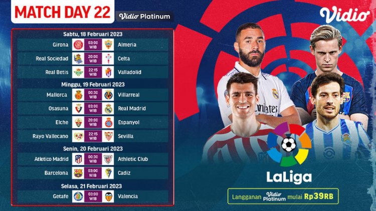 Tonton Live Streaming La Liga Spanyol Pekan Ini di Vidio: Osasuna vs Real Madrid, Barcelona vs Cadiz