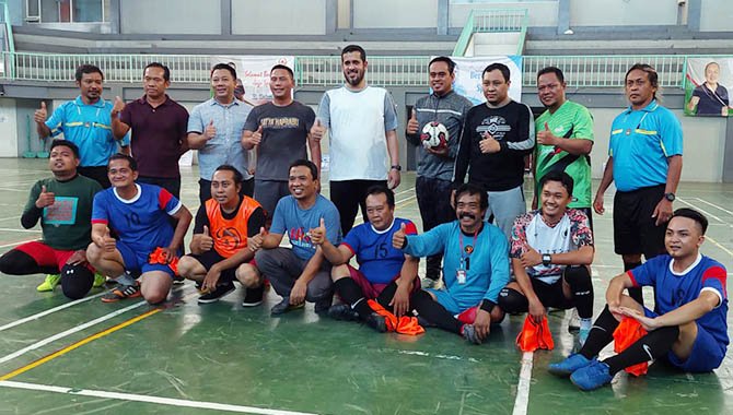 Meriahkan HPN, PWI Ekshibisi Futsal Lawan Forkopimda