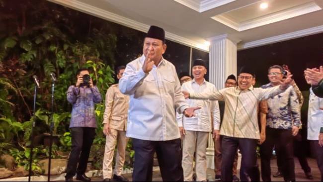 Joget Prabowo, Dulu di Debat Capres Kini Saat Ditanya soal Cawapres