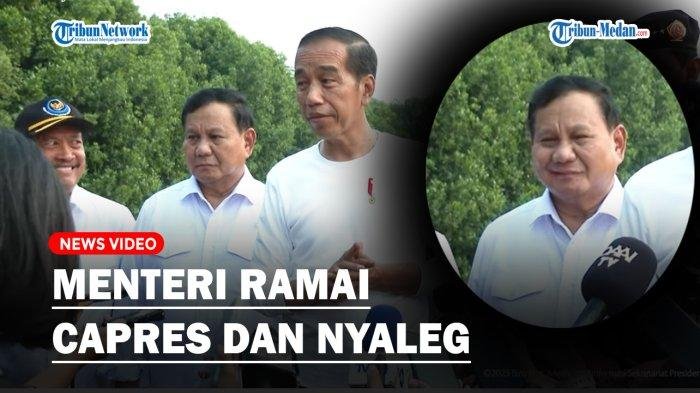 EKSPRESI Prabowo saat Jokowi Sebut akan Evaluasi Menteri yang Sibuk Capres dan Caleg - Tribun-medan.com