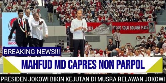 Video Jokowi Umumkan Mahfud MD Capres Non-Parpol di Depan Musra Relawan? Cek Faktanya