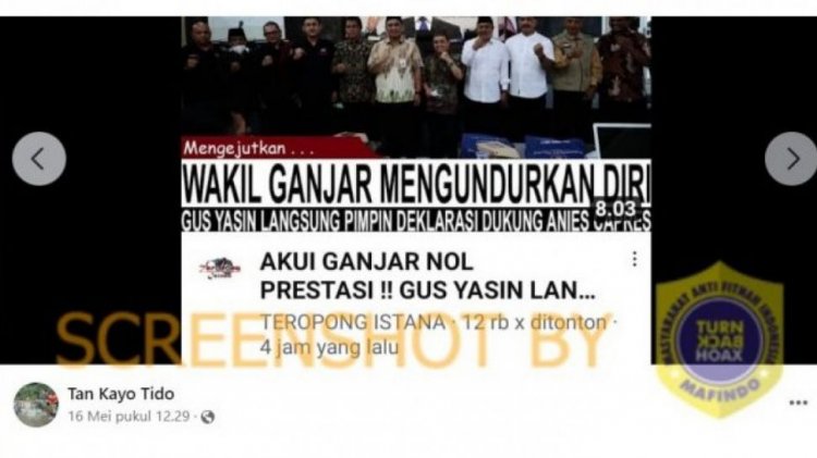 CEK FAKTA: Benarkah Ada Deklarasi Dukung Anies Baswedan Capres yang Dipimpin Gus Yasin?