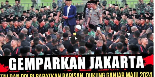 Hoaks TNI dan Polri Rapatkan Barisan Dukung Ganjar Capres 2024