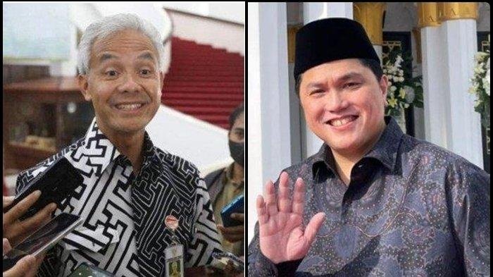 Hasil Survei Cawapres Ganjar Pranowo: Capres PDIP Menang Pilpres 2024 Bila Gandeng Erick Thohir?