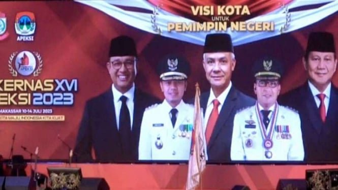 Bakal Capres di Panggung APEKSI: Ganjar-Prabowo Puji Jokowi, Anies Gaspol Kritik