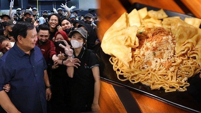 Aksi Capres Prabowo Tarik Simpati Anak Muda Berlanjut, Kulineran Makanan Kekinian di Mie Gacoan