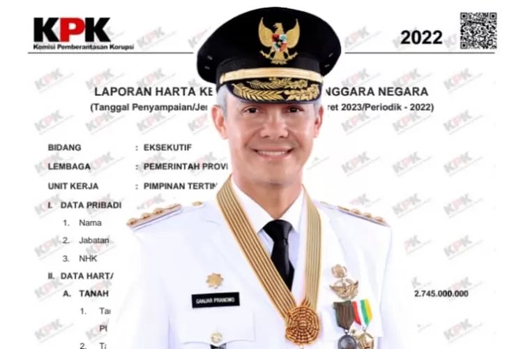 Jadi Capres Terkuat 2024, Intip Harta Kekayaan Ganjar Pranowo YAng Dilaporkan Ke LHKPN
