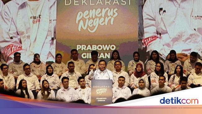 Momen Prabowo Sampaikan Optimismenya Saat Deklarasi Penerus Negeri
