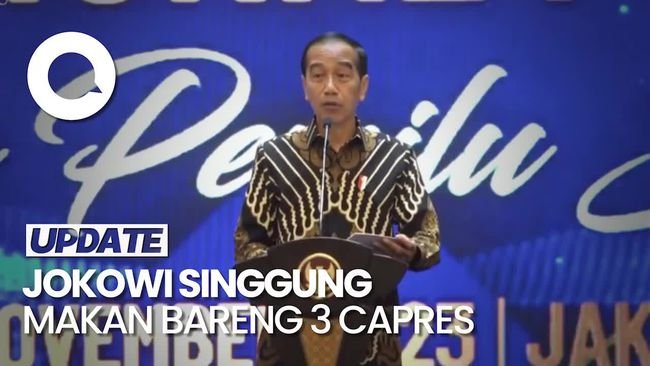 Singgung Makan Bareng 3 Capres, Jokowi: Jangan Sampai yang di Bawah Ribut