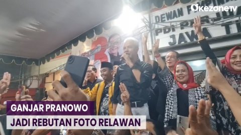 Berkunjung ke Surabaya, Capres Perindo Ganjar Pranowo Jadi Rebutan Foto Relawan : Okezone Video