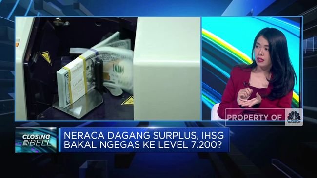 Neraca Dagang Surplus, IHSG Bakal Ngegas ke Level 7.200?