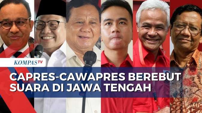 Capres-Cawapres Berebut Suara Masyarakat di Jawa Tengah