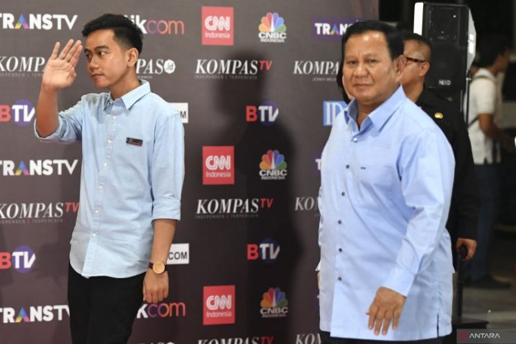 Capres Prabowo beri nilai 9,9 bagi Gibran setelah debat Pilpres 2024