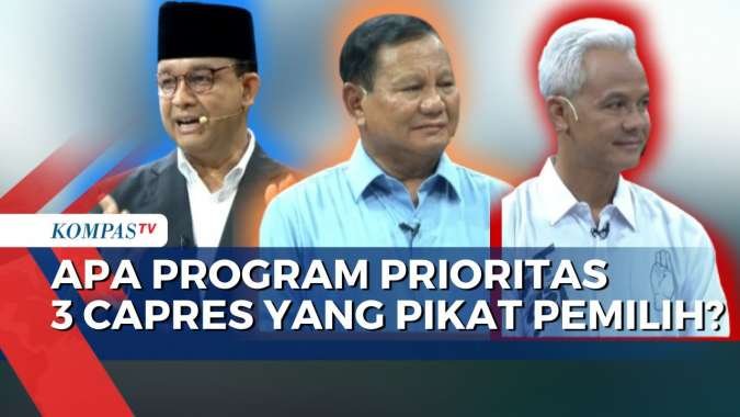 Prioritas Capres: Anies ke Pendidikan, Prabowo janji Makan Siang, Ganjar Jamin Fasilitas Kesehatan