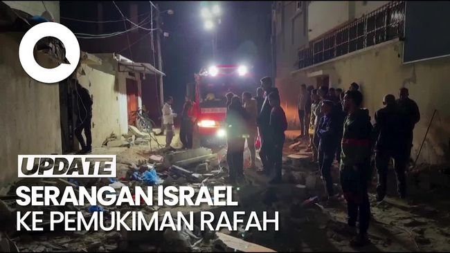 Penampakan Dampak Serangan Israel di Pemukiman Warga di Rafah Gaza