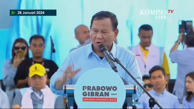 Prabowo Kembali Sentil Ucapan Anies saat Debat Capres 7 Januari: Aku Juga Bisa Ngomong Kaya Profesor