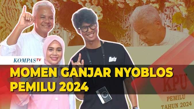 Momen Capres Ganjar Pranowo dan Keluarga Nyoblos di TPS Semarang