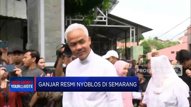 Video: Capres 03 Ganjar Pranowo Resmi Nyoblos di Semarang