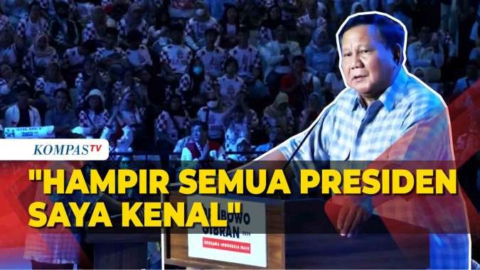 Didampingi Gibran, Capres Prabowo Cerita Kedekatan dengan Deretan Presiden RI