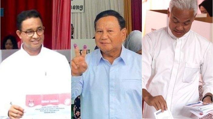 Update: Suara Prabowo Melambung, Ganjar-Mahfud Tertinggal Jauh