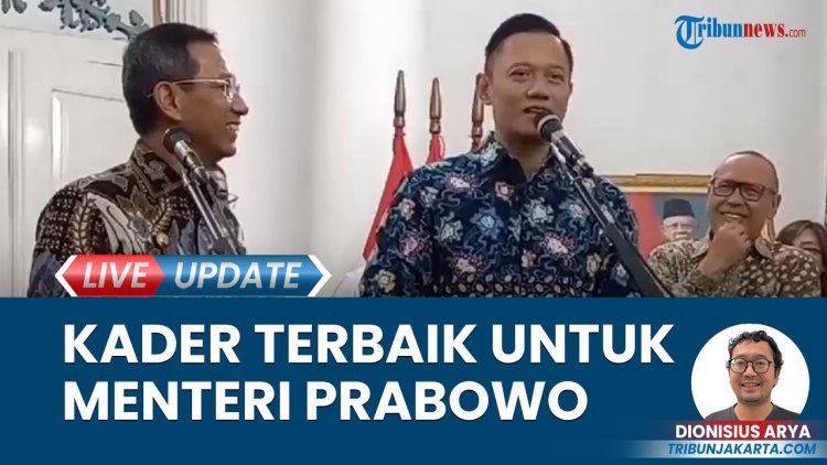 Turuti Capres Prabowo, AHY Siapkan Kader Terbaik yang bakal Jadi Menteri Pemerintahan Prabowo-Gibran