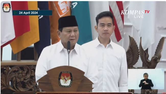Ditetapkan Jadi Capres Terpilih 2024-2029, Prabowo: Kita Menerima Ketetapan KPU