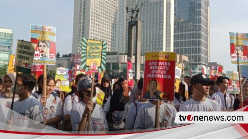 Relawan Tiga Paslon Capres Gelar Aksi Rekonsiliasi Kawal Pemerintahan Prabowo-Gibran