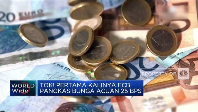 Video: Tok! Pertama Kalinya ECB Pangkas Bunga Acuan 25 Bps