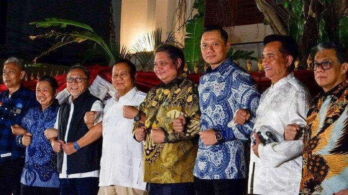 Para Elit KIM Kumpul Bareng Prabowo, AHY Persis di Samping Capres Terpilih - Pos-kupang.com