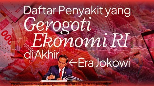 INFOGRAFIS: Daftar Penyakit Gerogoti Ekonomi RI di Akhir Era Jokowi