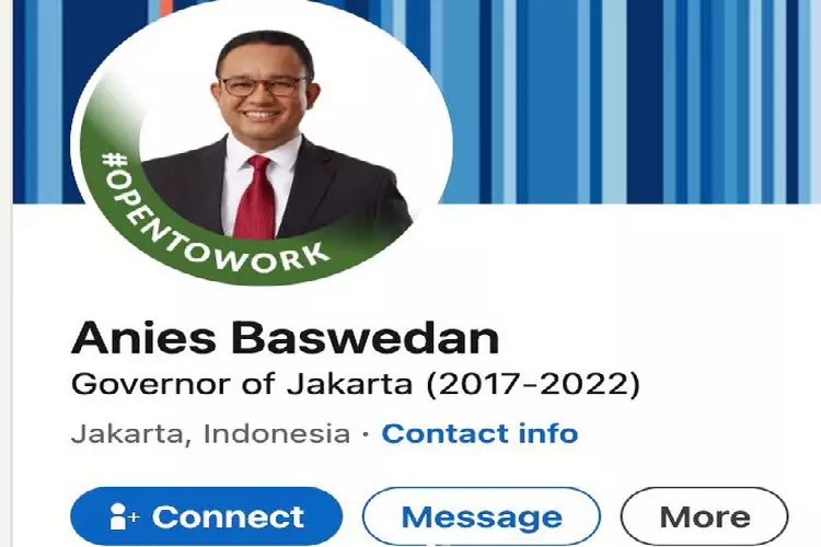 Anies Baswedan Pasang Profil #OpenToWork di LinkedIn, Gara-gara Gagal Capres dan Pilgub?