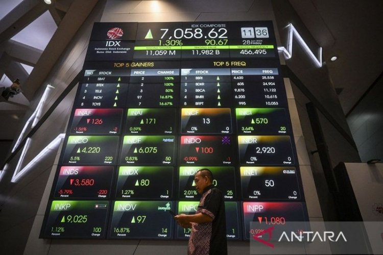 Indekas harga saham gabungan hari ini dibuka menguat 7,60 poin