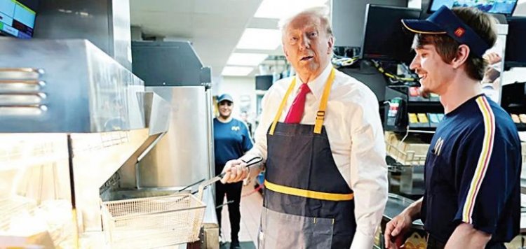 Aksi Capres AS Jelang Pilpres Trump Magang Di McD Harris Ultah Di Gereja