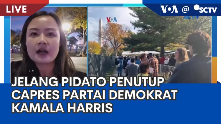 Laaporan VOA untuk SCTV: Jelang Pidato Penutup Capres Partai Demokrat Kamala Harris