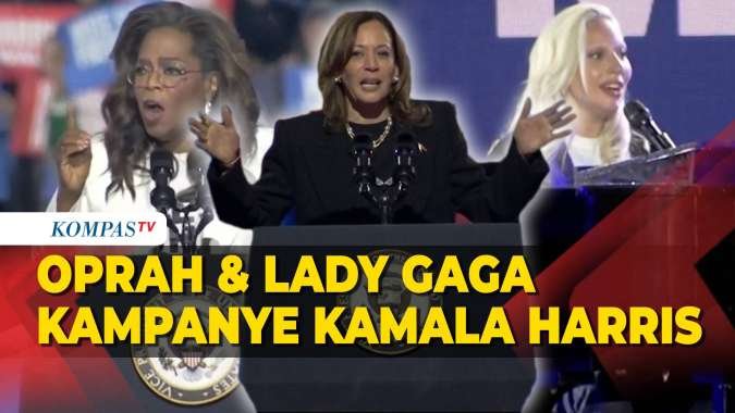 Oprah Winfrey dan Lady Gaga Kampanye untuk Capres Kamala Harris