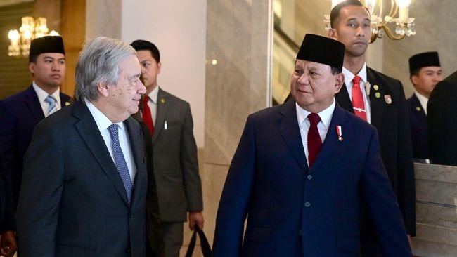 Prabowo-Sekjen PBB Diskusi soal Palestina Di Sela KTT G20