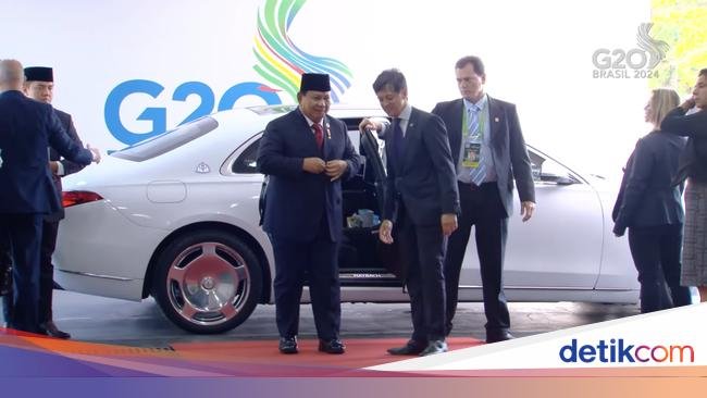 Mobil Mewah Putih yang Dipakai Presiden Prabowo Hadiri KTT G20 di Brasil