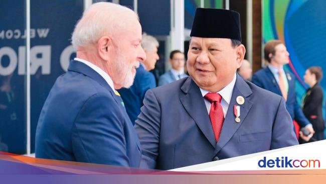 Prabowo Tiba di KTT G20 Brasil, Disambut Presiden Lula da Silva