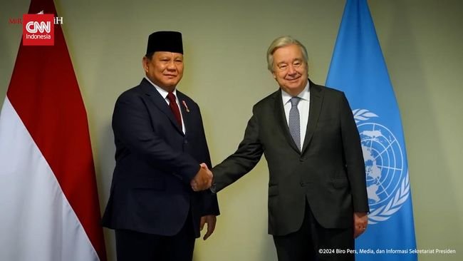 VIDEO: Momen Pertemuan Prabowo dan Sekjen PBB Antonio Guterres