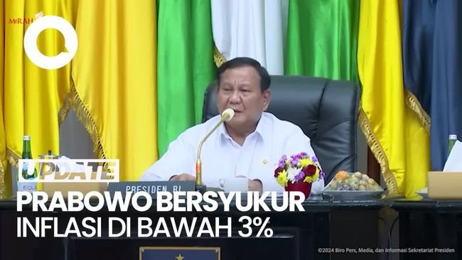 Video Prabowo Bersyukur Inflasi RI di Bawah 3%: Sudah Suatu Prestasi