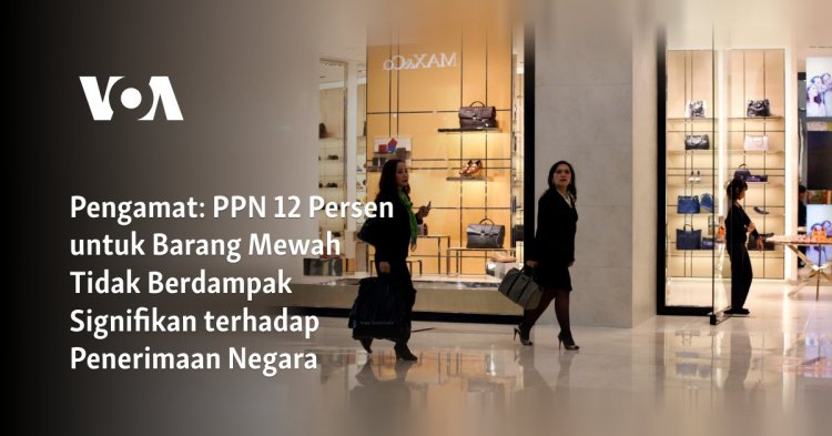 Pengamat: PPN 12 Persen untuk Barang Mewah Tidak Berdampak Signifikan terhadap Penerimaan Negara