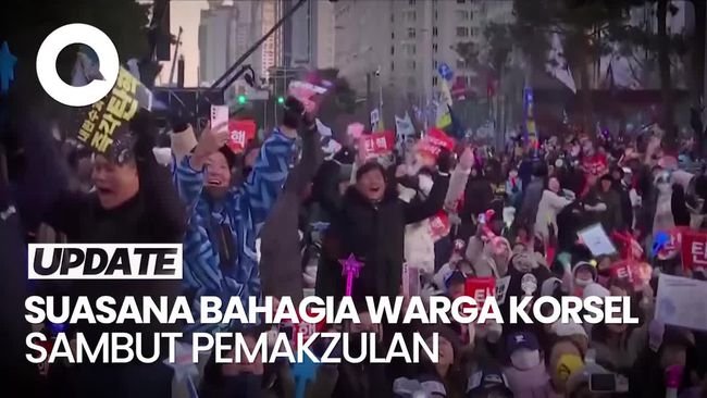 Video: Warga Korsel Bergembira Setelah Presiden Yoon Dimakzulkan